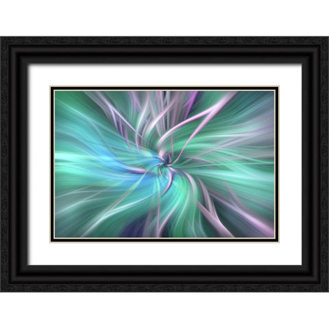 Mystery of Colors Fields of Ice Black Ornate Wood Framed Art Print with Double Matting by Jenny Rainbow Fine Art