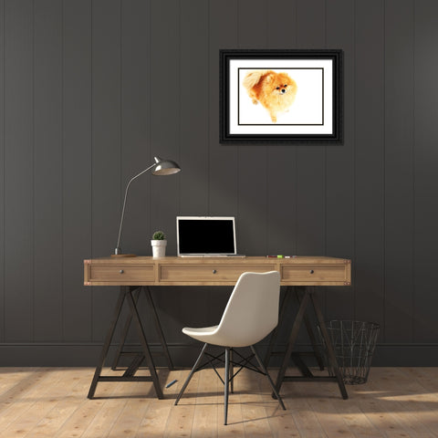 I am Here Black Ornate Wood Framed Art Print with Double Matting by Jenny Rainbow Fine Art