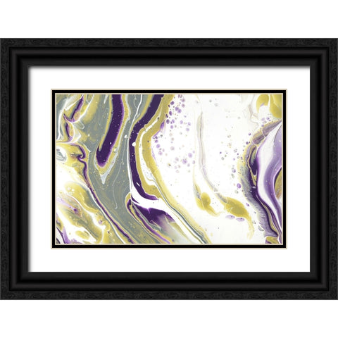 Acrylic Painting Olive Gardens 5 Black Ornate Wood Framed Art Print with Double Matting by Jenny Rainbow Fine Art