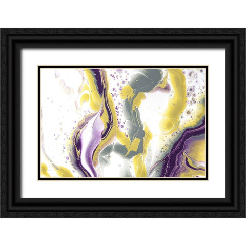 Acrylic Painting Olive Gardens 6 Black Ornate Wood Framed Art Print with Double Matting by Jenny Rainbow Fine Art