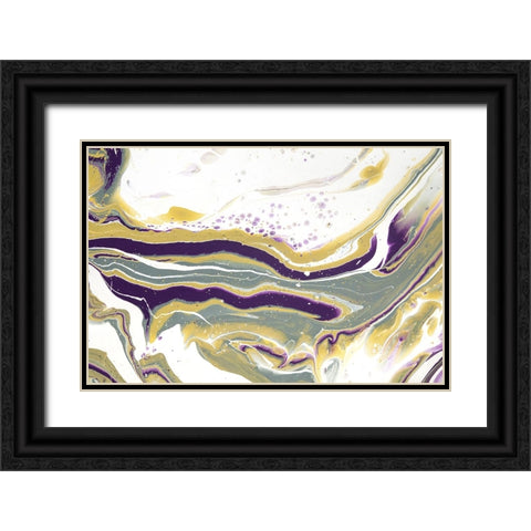 Acrylic Painting Olive Gardens 7 Black Ornate Wood Framed Art Print with Double Matting by Jenny Rainbow Fine Art