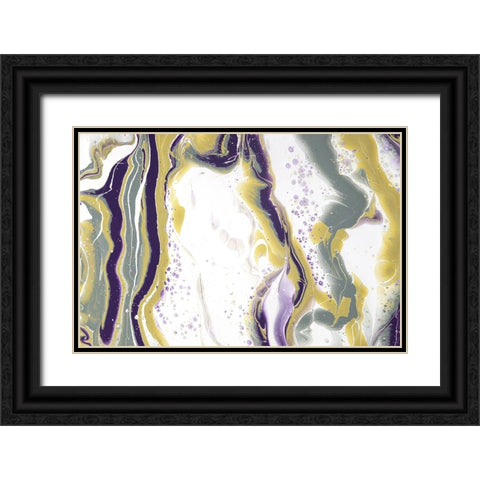 Acrylic Painting Olive Gardens 8 Black Ornate Wood Framed Art Print with Double Matting by Jenny Rainbow Fine Art