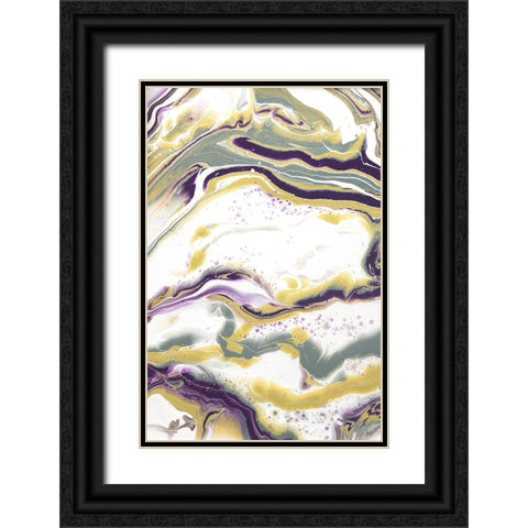 Acrylic Painting Olive Gardens 11 Black Ornate Wood Framed Art Print with Double Matting by Jenny Rainbow Fine Art