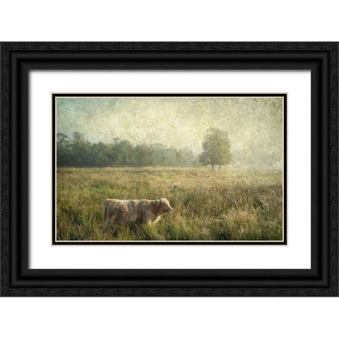 Little Highlander Black Ornate Wood Framed Art Print with Double Matting by Jenny Rainbow Fine Art