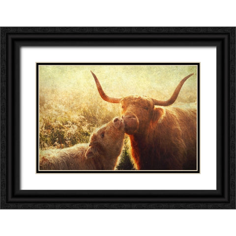 Mammy Love Black Ornate Wood Framed Art Print with Double Matting by Jenny Rainbow Fine Art