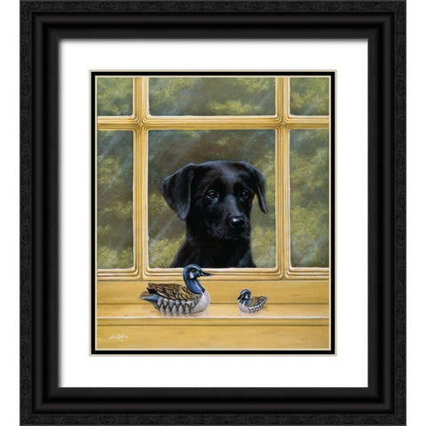 Js43-D Black Ornate Wood Framed Art Print with Double Matting by Silver, John