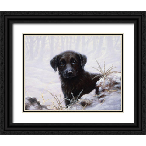 Js64-A Black Ornate Wood Framed Art Print with Double Matting by Silver, John