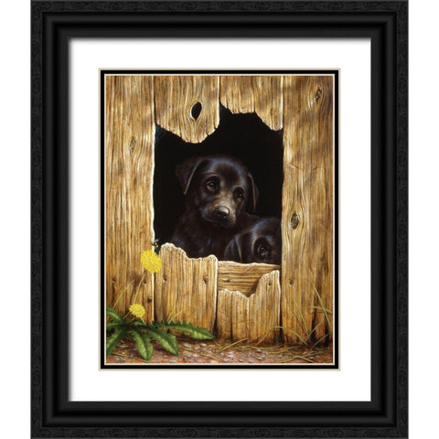 Js62-C Black Ornate Wood Framed Art Print with Double Matting by Silver, John