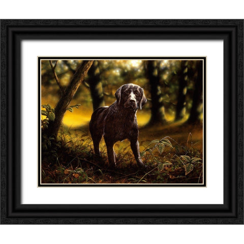 Js6-B Black Ornate Wood Framed Art Print with Double Matting by Silver, John