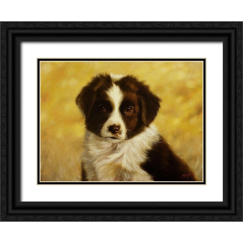 2 Black Ornate Wood Framed Art Print with Double Matting by Silver, John