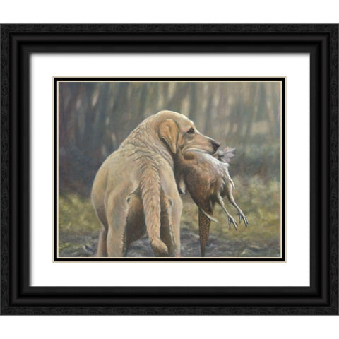 118b Black Ornate Wood Framed Art Print with Double Matting by Silver, John