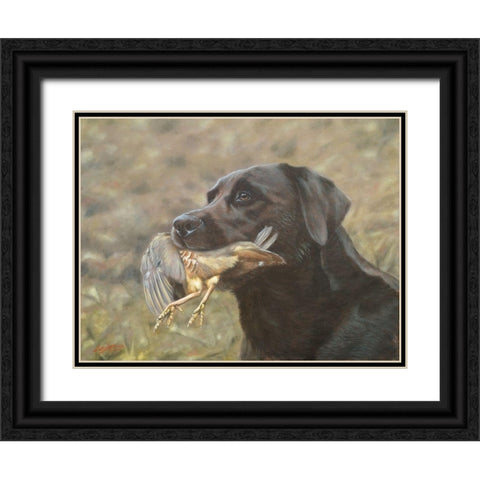 119a Black Ornate Wood Framed Art Print with Double Matting by Silver, John