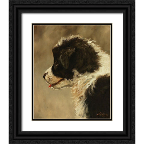 007b Black Ornate Wood Framed Art Print with Double Matting by Silver, John