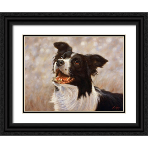 009c Black Ornate Wood Framed Art Print with Double Matting by Silver, John