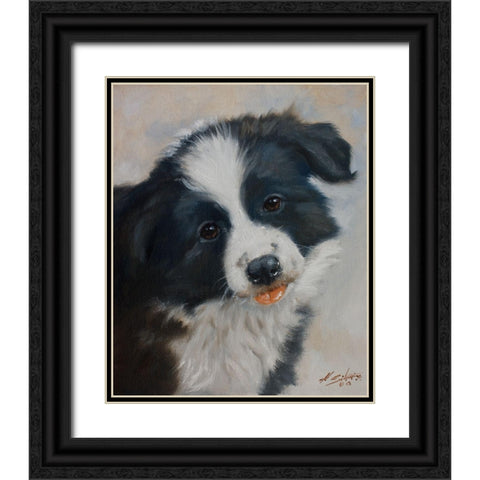 28 Black Ornate Wood Framed Art Print with Double Matting by Silver, John