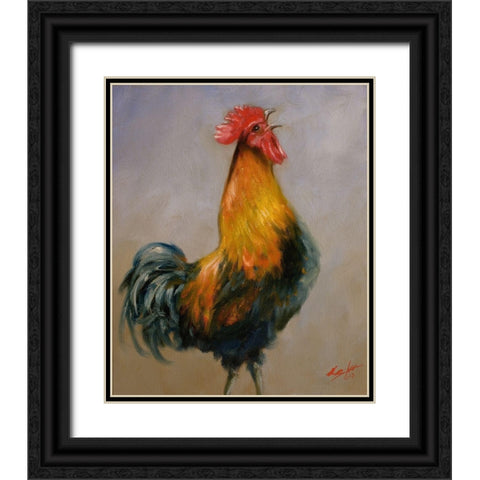 C001 Black Ornate Wood Framed Art Print with Double Matting by Silver, John