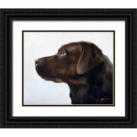 29 Black Ornate Wood Framed Art Print with Double Matting by Silver, John
