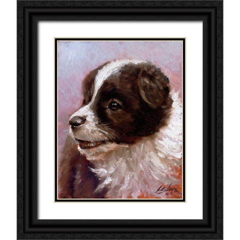 30 Black Ornate Wood Framed Art Print with Double Matting by Silver, John
