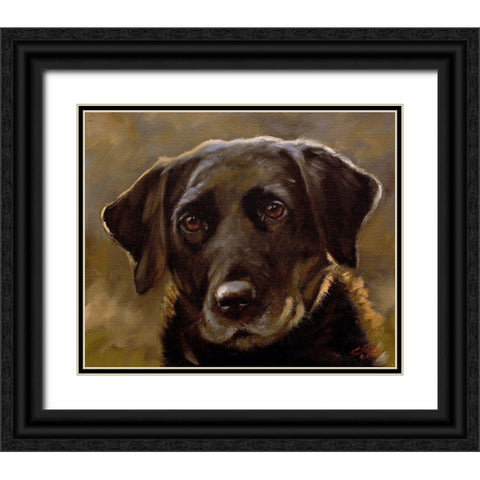 35 Black Ornate Wood Framed Art Print with Double Matting by Silver, John
