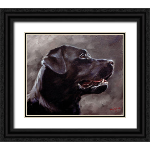 37 Black Ornate Wood Framed Art Print with Double Matting by Silver, John