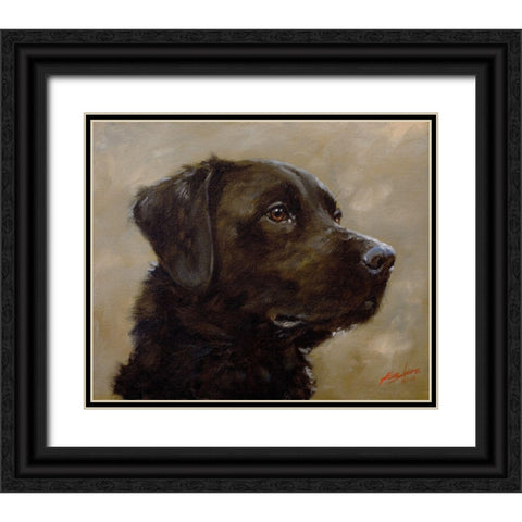 40 Black Ornate Wood Framed Art Print with Double Matting by Silver, John
