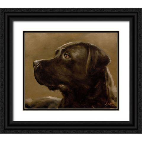 43 Black Ornate Wood Framed Art Print with Double Matting by Silver, John