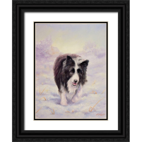 56 Black Ornate Wood Framed Art Print with Double Matting by Silver, John