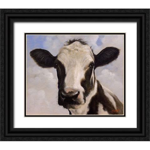 C012 Black Ornate Wood Framed Art Print with Double Matting by Silver, John