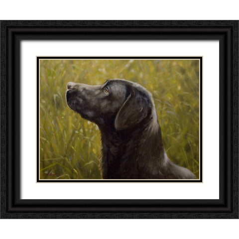 D066 Black Ornate Wood Framed Art Print with Double Matting by Silver, John