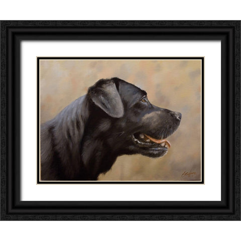 D068 Black Ornate Wood Framed Art Print with Double Matting by Silver, John