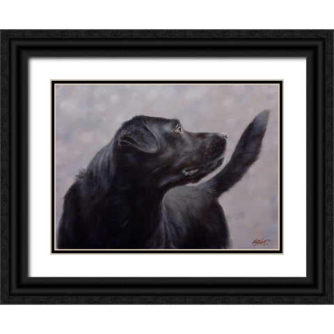 D070 Black Ornate Wood Framed Art Print with Double Matting by Silver, John