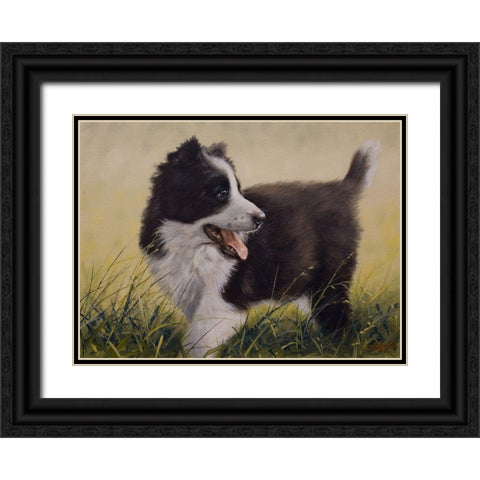80 Black Ornate Wood Framed Art Print with Double Matting by Silver, John