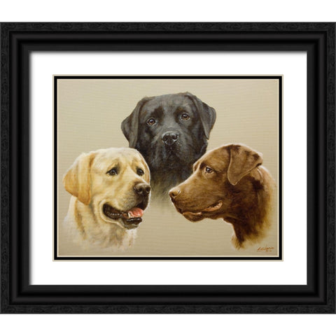 136 Black Ornate Wood Framed Art Print with Double Matting by Silver, John