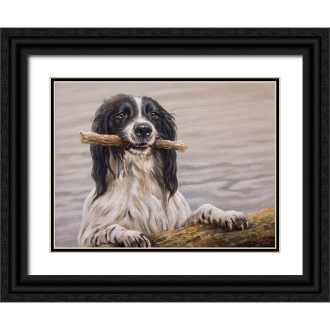 148 Black Ornate Wood Framed Art Print with Double Matting by Silver, John