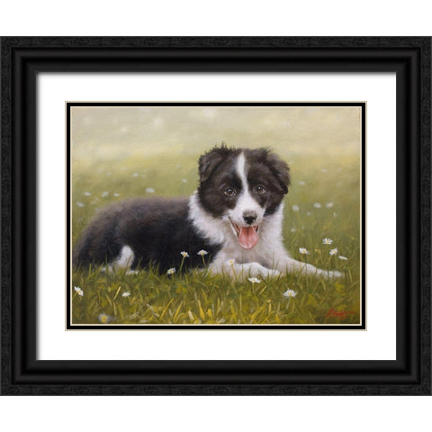 152 Black Ornate Wood Framed Art Print with Double Matting by Silver, John