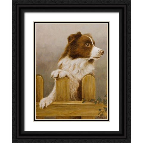 220 Black Ornate Wood Framed Art Print with Double Matting by Silver, John