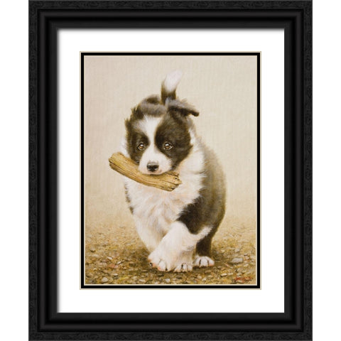 222 Black Ornate Wood Framed Art Print with Double Matting by Silver, John