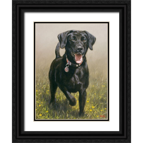 263b Black Ornate Wood Framed Art Print with Double Matting by Silver, John