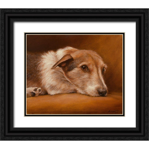 303b Black Ornate Wood Framed Art Print with Double Matting by Silver, John