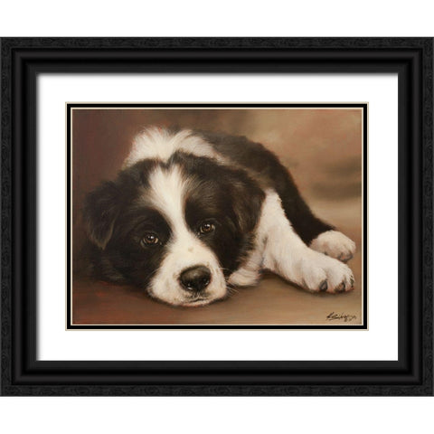 313 Black Ornate Wood Framed Art Print with Double Matting by Silver, John