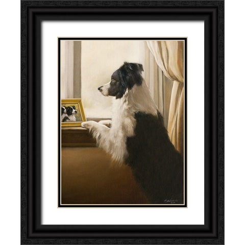 324 Black Ornate Wood Framed Art Print with Double Matting by Silver, John