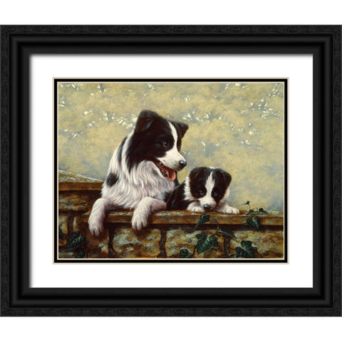 Js68-A Black Ornate Wood Framed Art Print with Double Matting by Silver, John