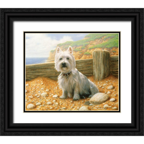 Js136-B Black Ornate Wood Framed Art Print with Double Matting by Silver, John
