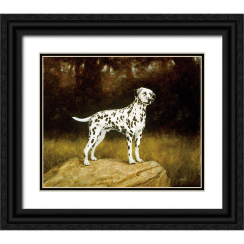 Js118-A Black Ornate Wood Framed Art Print with Double Matting by Silver, John