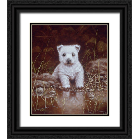 Js116-A Black Ornate Wood Framed Art Print with Double Matting by Silver, John