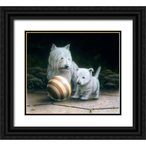 Js103-A Black Ornate Wood Framed Art Print with Double Matting by Silver, John