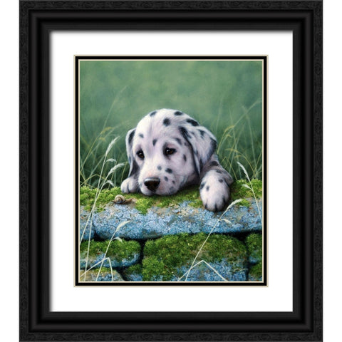 Js86-B Black Ornate Wood Framed Art Print with Double Matting by Silver, John