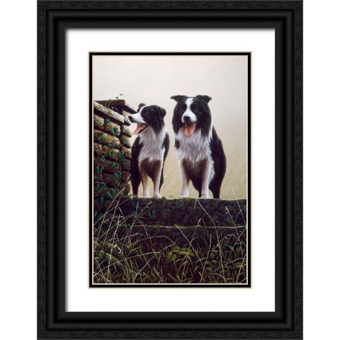 Js49-A Black Ornate Wood Framed Art Print with Double Matting by Silver, John