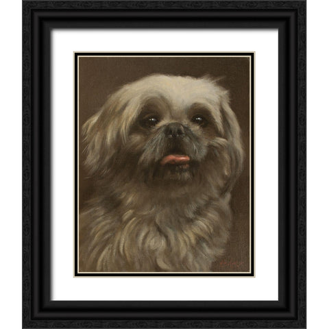 461a Black Ornate Wood Framed Art Print with Double Matting by Silver, John