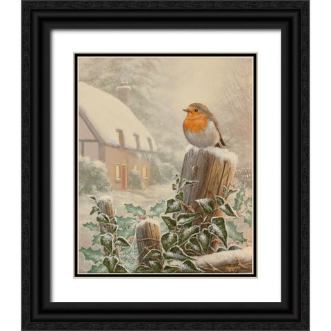 W542(L) Black Ornate Wood Framed Art Print with Double Matting by Silver, John